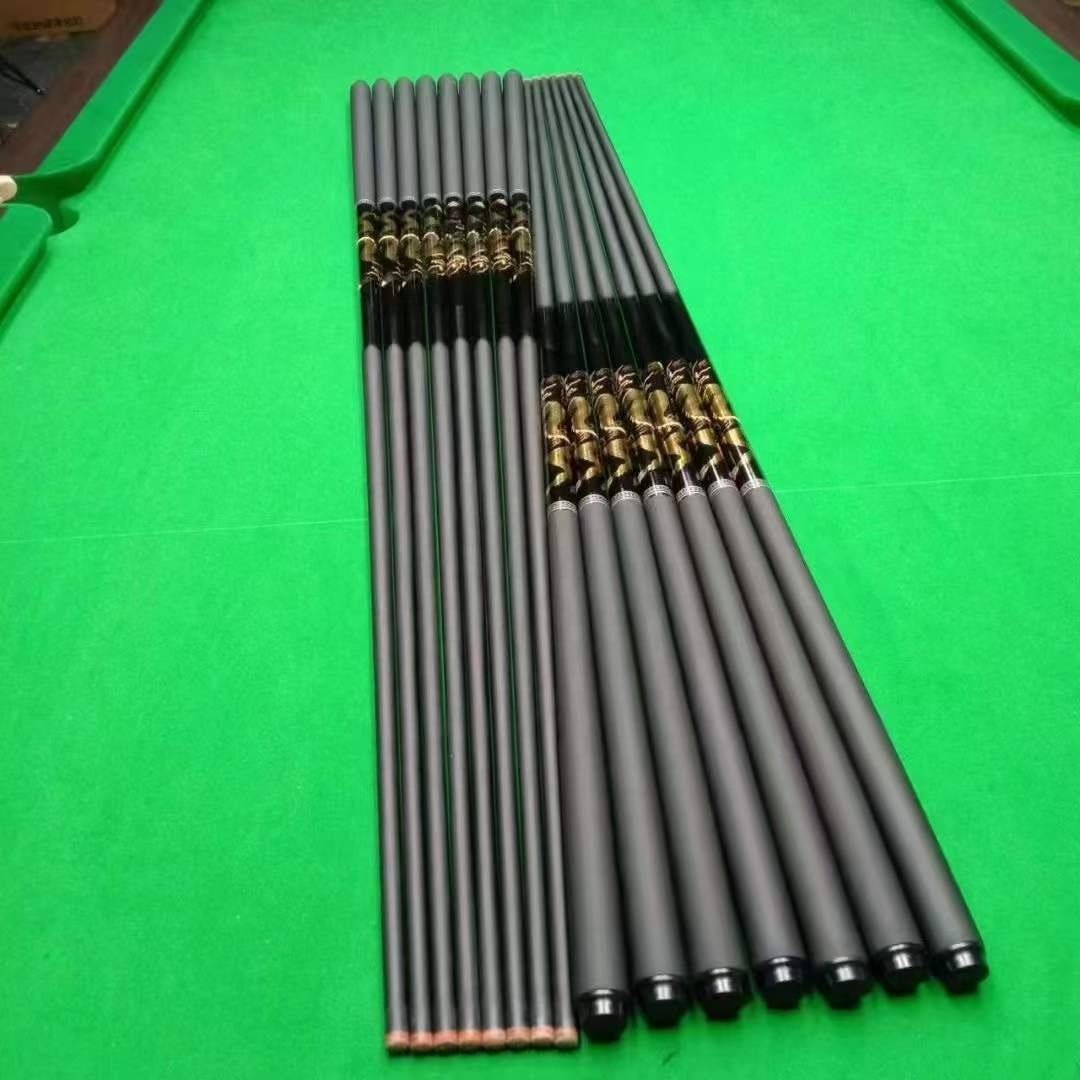 HCTQ brand 57 Inch Decal Stainless Steel Joint Carbon Carom Cue Pool Cue