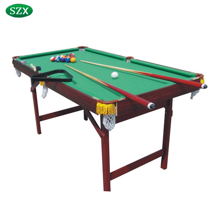SZX 60" Cheap folding mini snooker pool table with folding metal legs for kids