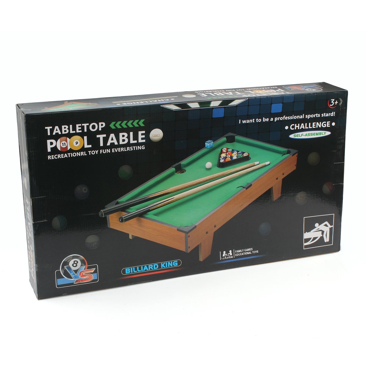 Mini Snooker Billiard Table Wooden Board Game Toy Professional Indoor Billiard Table