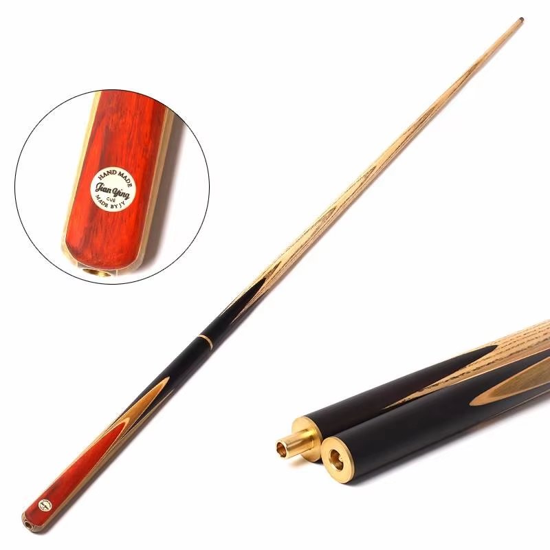 TQG-124Wholesale Custom 1 Piece Rosewood Snooker Cues Handmade 3/4 Ebony Wood Stainless Steel Joint 9mm Tip Ash Wood Butt 10mm