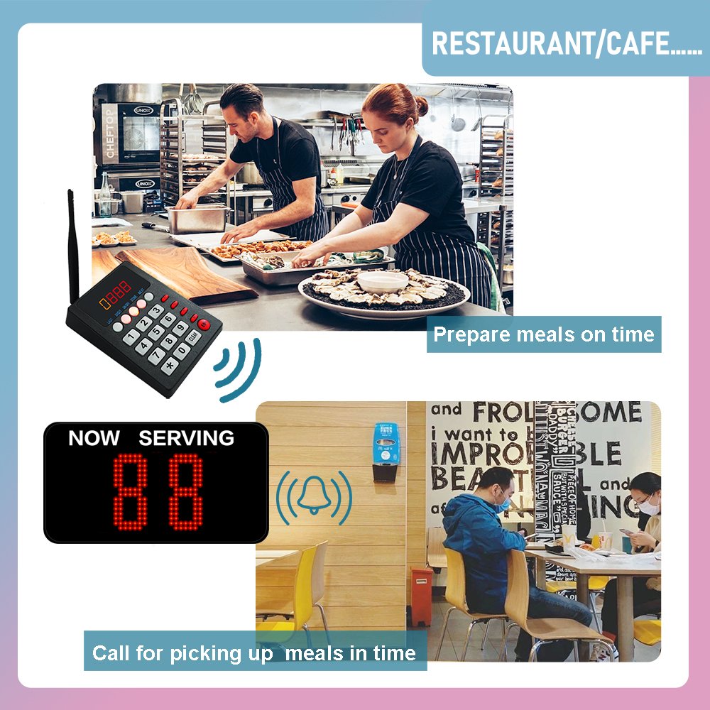 New Arrival Wireless Pager Restaurant Queue Number Calling Pad System