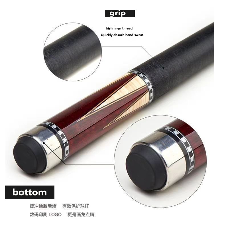 Made in China billiards pool cue with a shaft tip Snooker cue with cheap price1/2 joint club cue.