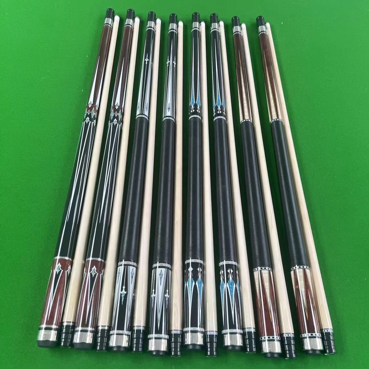 Made in China billiards pool cue with a shaft tip Snooker cue with cheap price1/2 joint club cue.