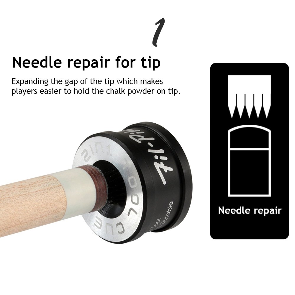 Snooker and Billiard accessory 2 in 1 aluminum alloy Billiards Cue Tip Repair Tools needle repair for cue tips