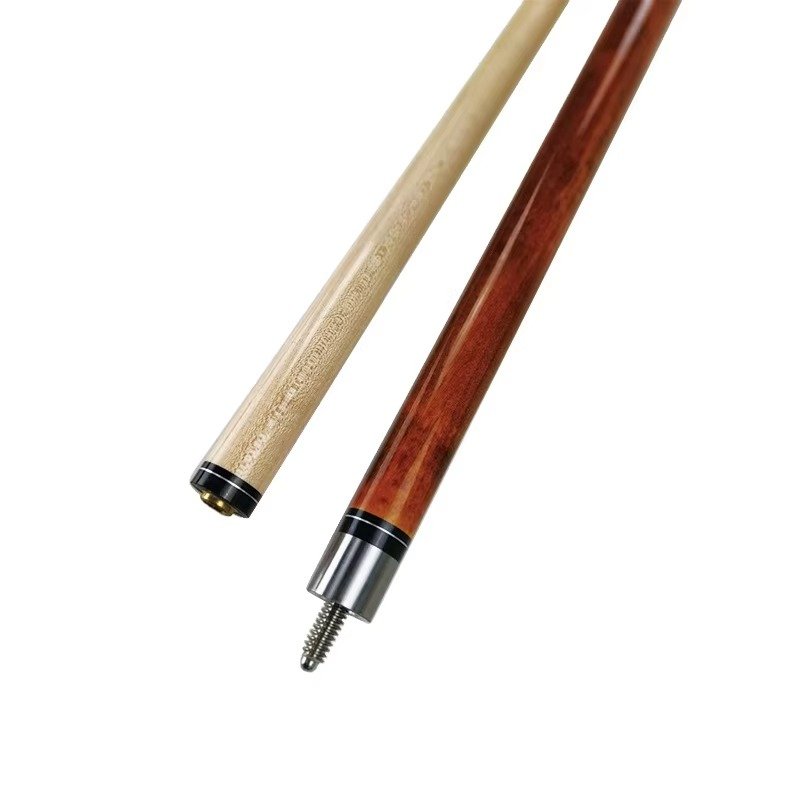 Handmade 1/2 Joint Pool Cue Stick Maple Wood Carom Cue with Aluminum Alloy Joint and Maple Butt Sleeve for Snooker