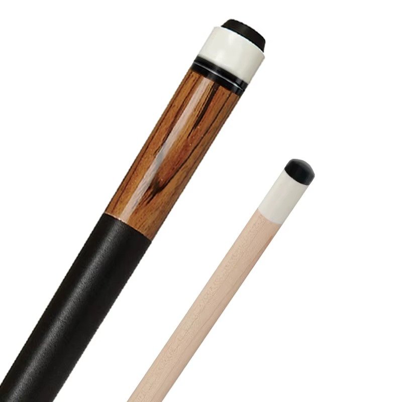 Handmade 1/2 Joint Pool Cue Stick Maple Wood Carom Cue with Aluminum Alloy Joint and Maple Butt Sleeve for Snooker