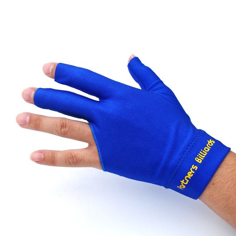 Cheap price good quality 3 fingers billiard gloves