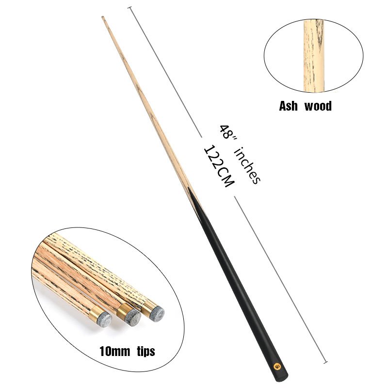 48 inch 122 cm Single Ash Wood Snooker Pool Cue with 10mm snooker cue tip TP-C2002