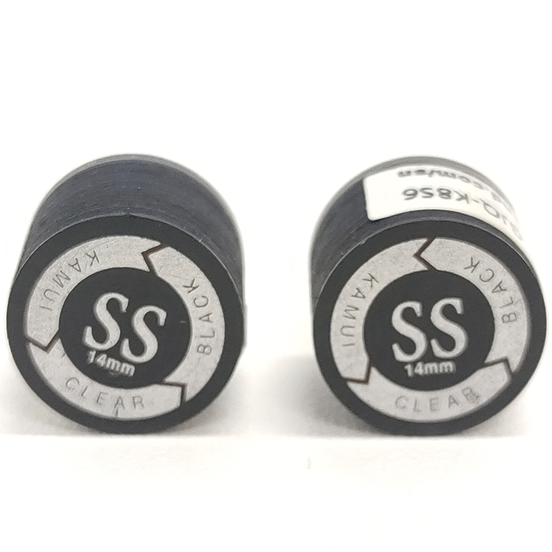 Best Selling 14mm Super Soft Black Clear Kamui Cue Tips For Recreational And Professional Billiard Game Use