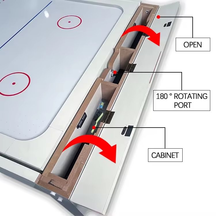 Naipni 4 in 1 multi games table rotating pool table 7ft With Billiards, Air Hockey, Table Tennis And Dinning Top