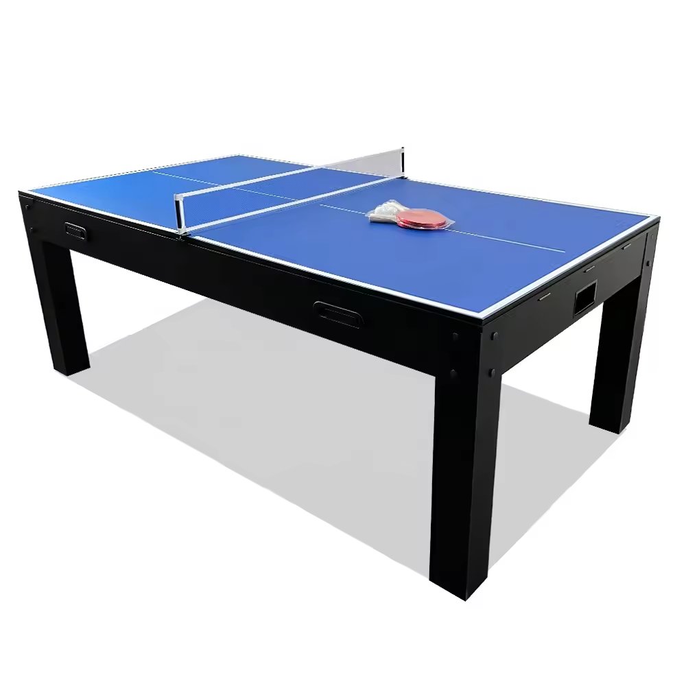 Naipni 4 in 1 multi games table rotating pool table 7ft With Billiards, Air Hockey, Table Tennis And Dinning Top