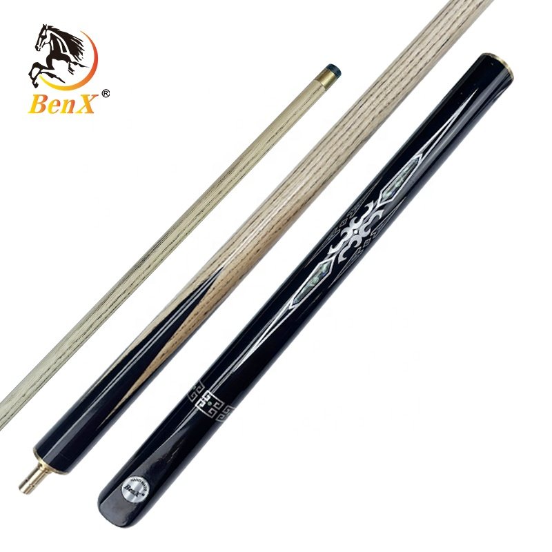 BenX 57" 3/4 Snooker Cue 10mm Ash Wood Glossy-Finish Pool Cue Customized Billiards Model 3