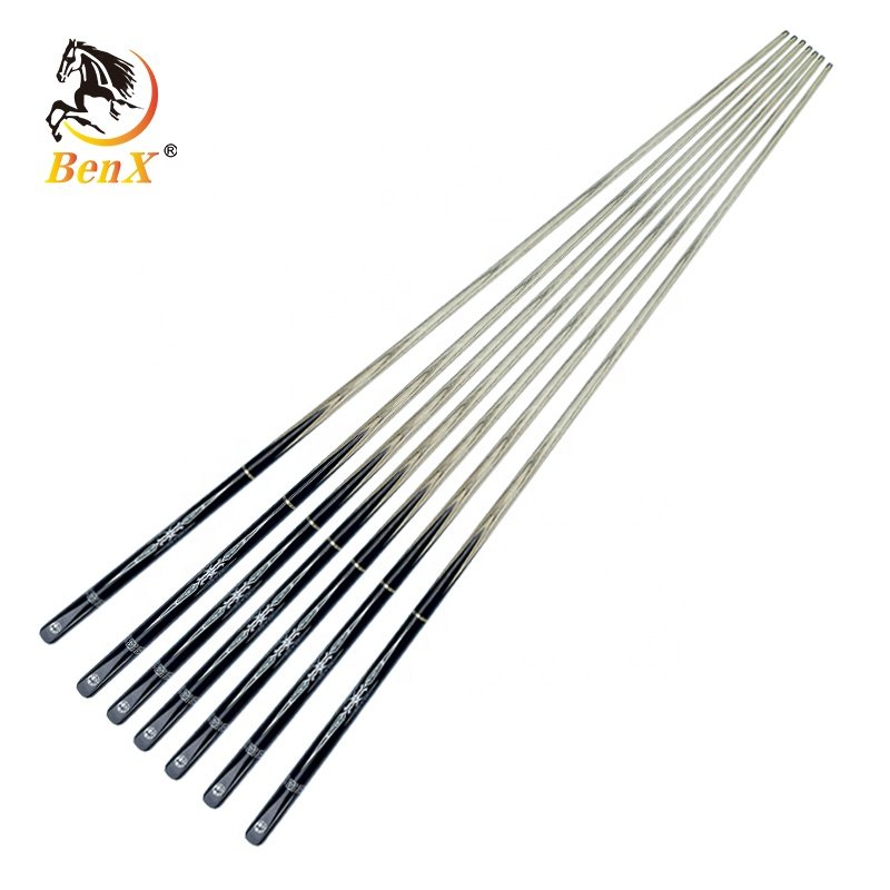 BenX 57" 3/4 Snooker Cue 10mm Ash Wood Glossy-Finish Pool Cue Customized Billiards Model 3