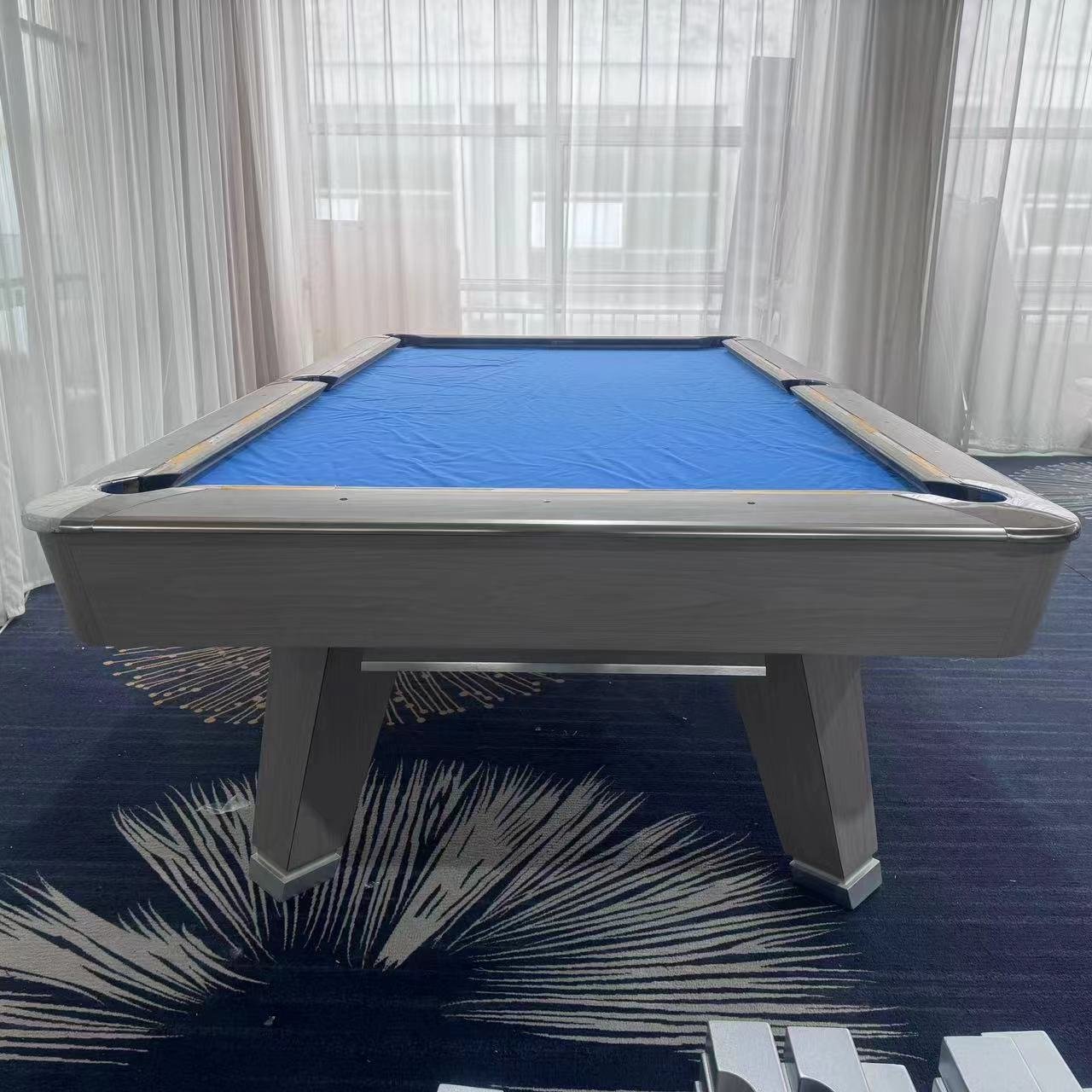 China Hot Sale Professional & Standard Size 9 feet Tournament Billiard Mr.Sung Pool Table Solid Wood Slate Snooker & Billiard