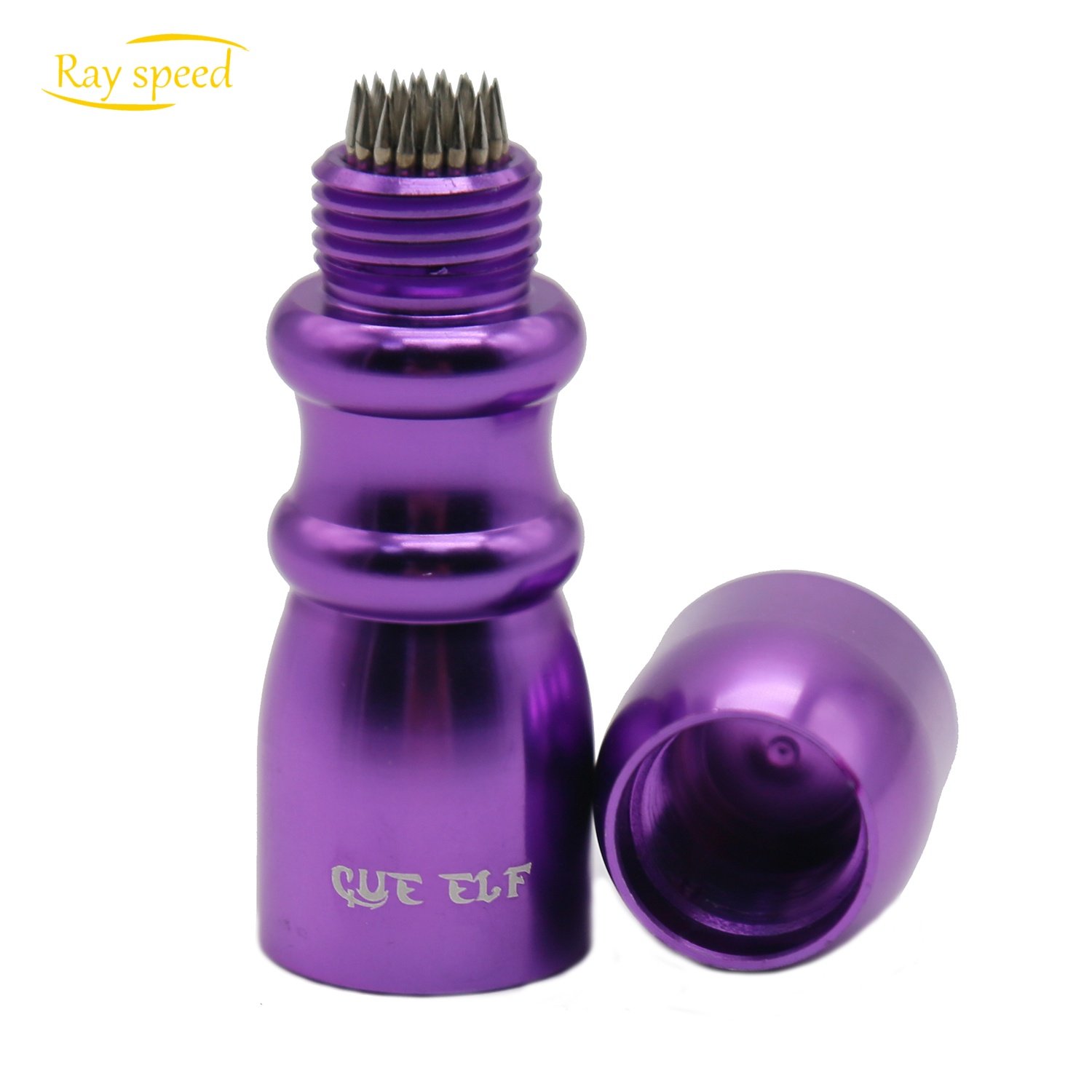Rayspeed 3-in-1 Snooker Pool Cue Tips Cue Tip Stick Shaper Billiard Pool Cue Accessories Tool Scuffer/Aerator Purple
