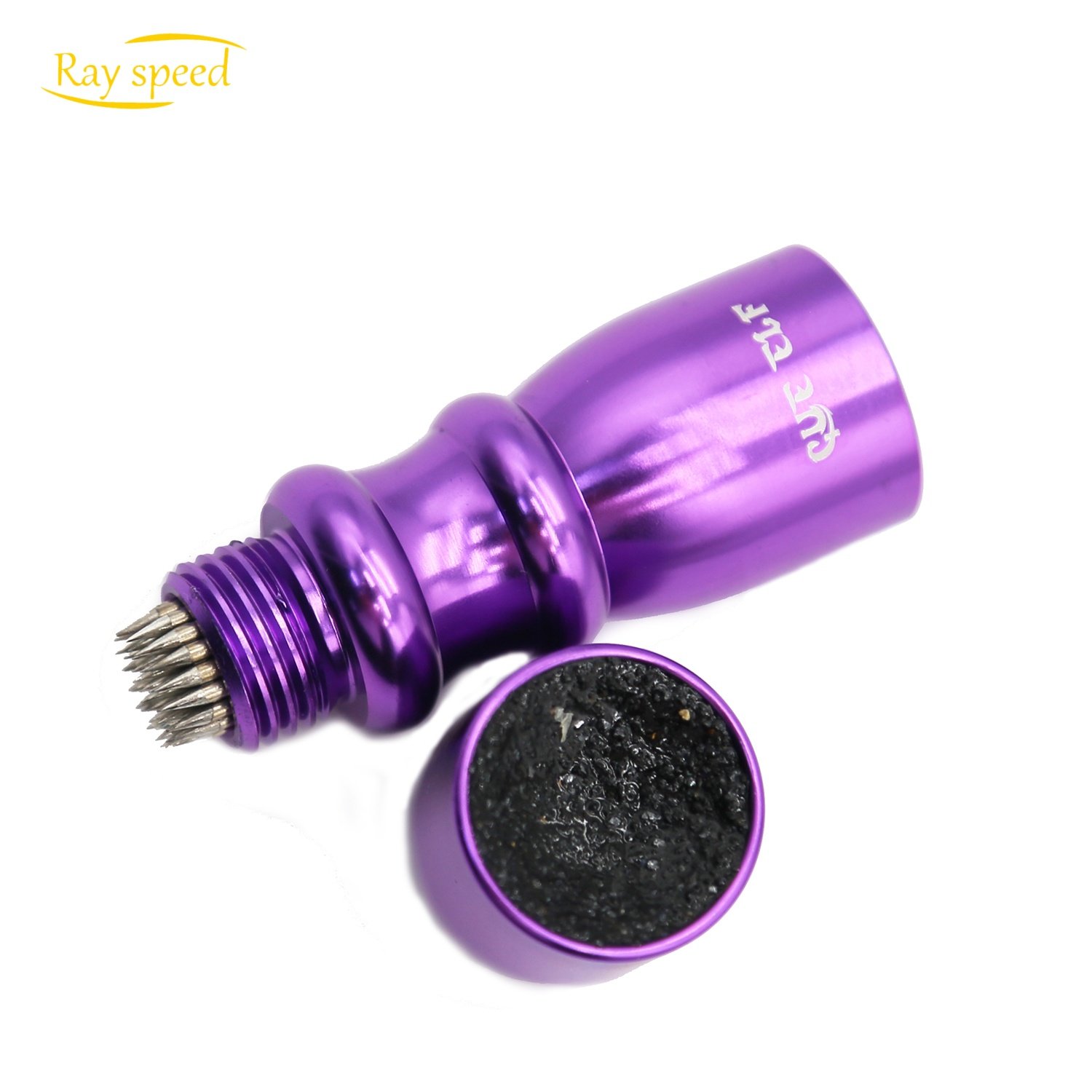 Rayspeed 3-in-1 Snooker Pool Cue Tips Cue Tip Stick Shaper Billiard Pool Cue Accessories Tool Scuffer/Aerator Purple