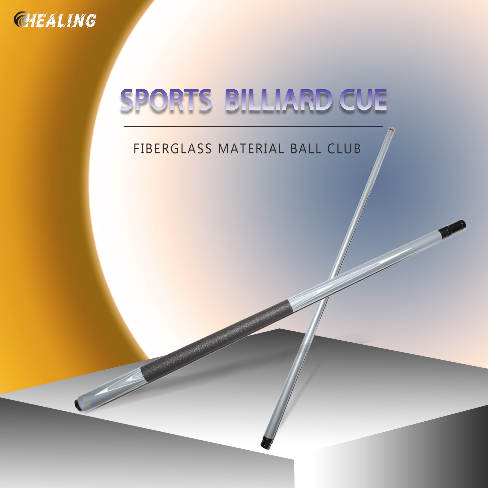 Wholesale Snooker/Pool Billiard Cue 2-PC Fiberglass Billiard Cue Stick With 5/16*18 Joint