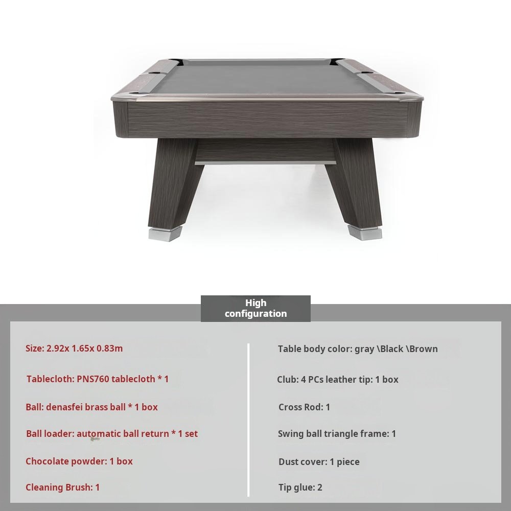 Modern 9ft Pool Table with Slate Top Factory Direct Sale Custom Size New Popular Design Snooker Game MDF Rubber Cushion Material