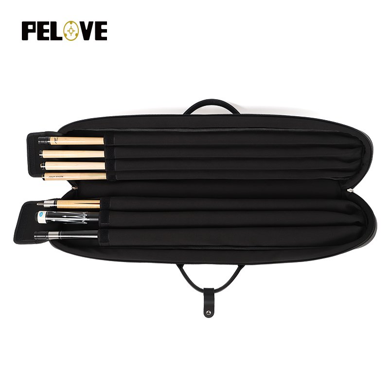 PU leather upgrade , New design waterproof pool cue bag , soft pool cue case