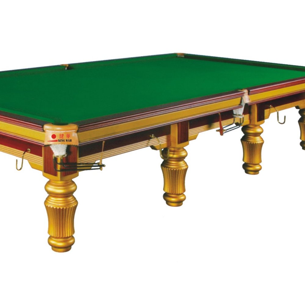 luxurious golden English snooker table 12ft made by solid wood