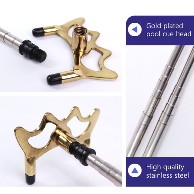 Stainless Steel Telescopic Wooden Handle Snooker Push Stick