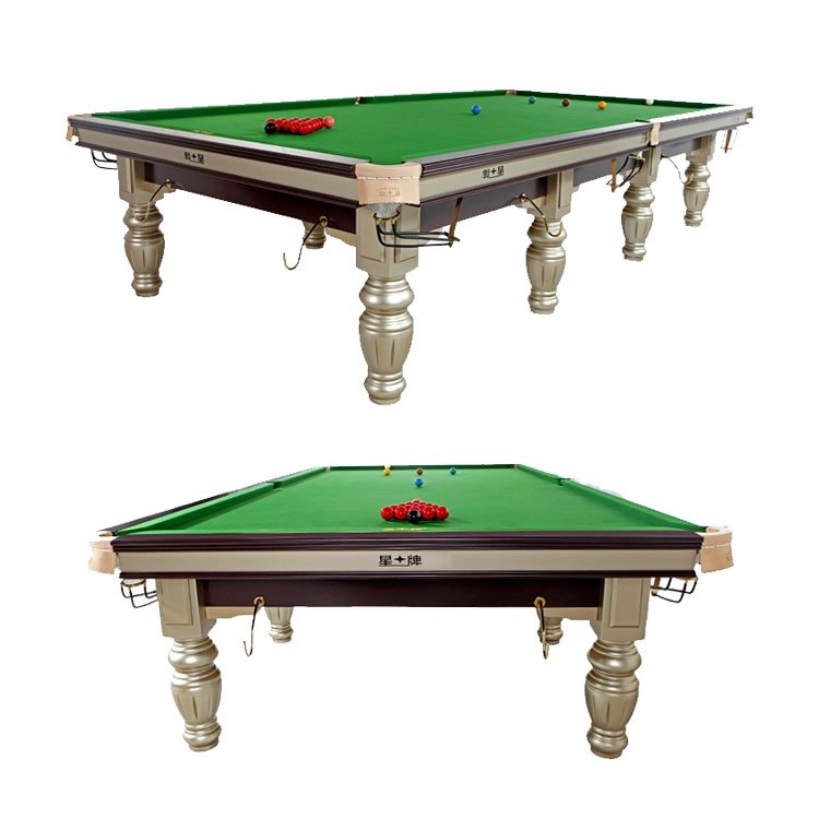 Full Size Slate Top Professional Solid Wood English Billiard with Cue Stick Accessory 12 ft Snooker Pool Table