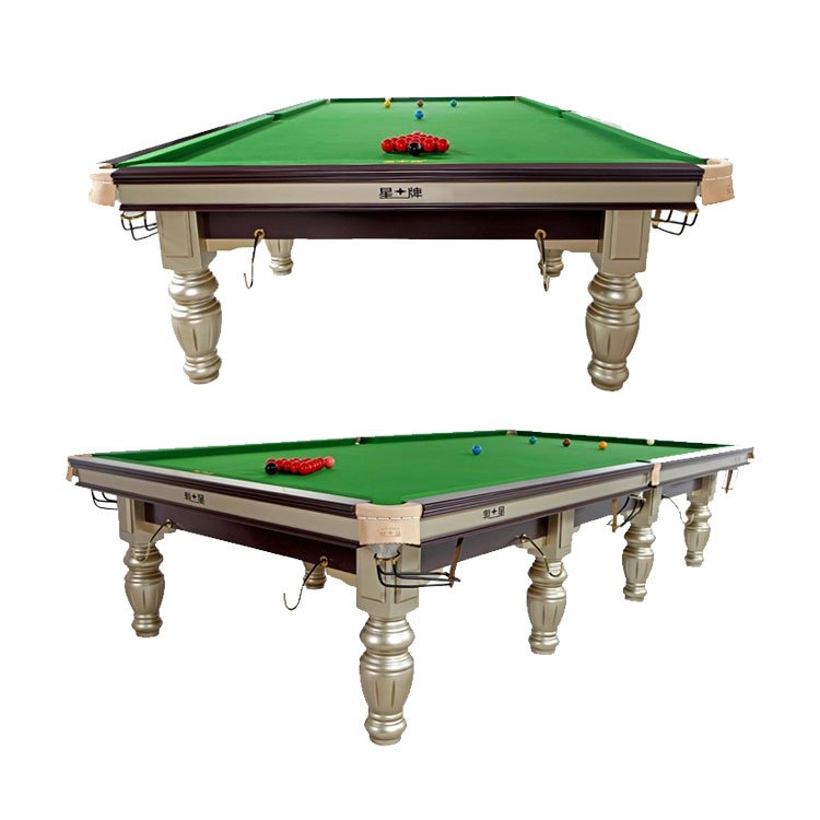 Full Size Slate Top Professional Solid Wood English Billiard with Cue Stick Accessory 12 ft Snooker Pool Table