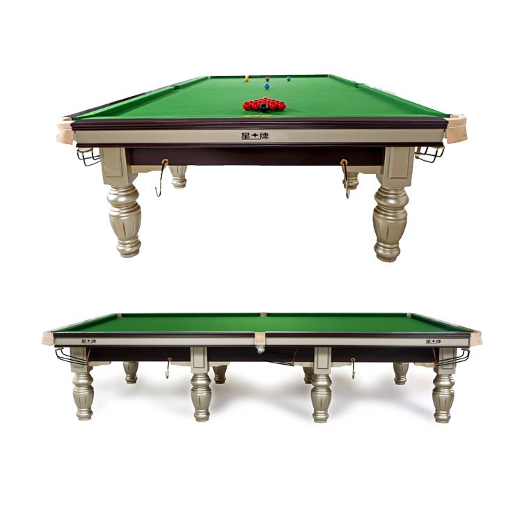 Full Size Slate Top Professional Solid Wood English Billiard with Cue Stick Accessory 12 ft Snooker Pool Table