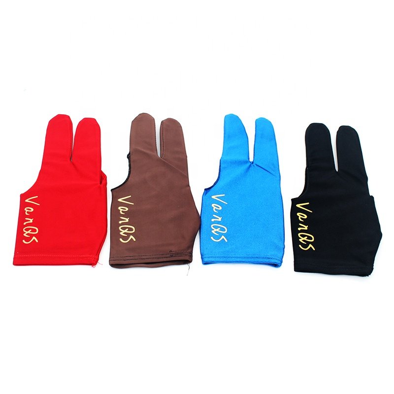 Popular Sell Good Quality Pattern 3 Fingers Billiard Pool Snooker Gloves