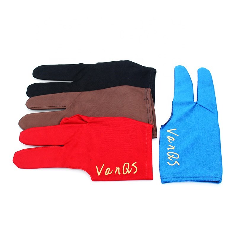 Popular Sell Good Quality Pattern 3 Fingers Billiard Pool Snooker Gloves