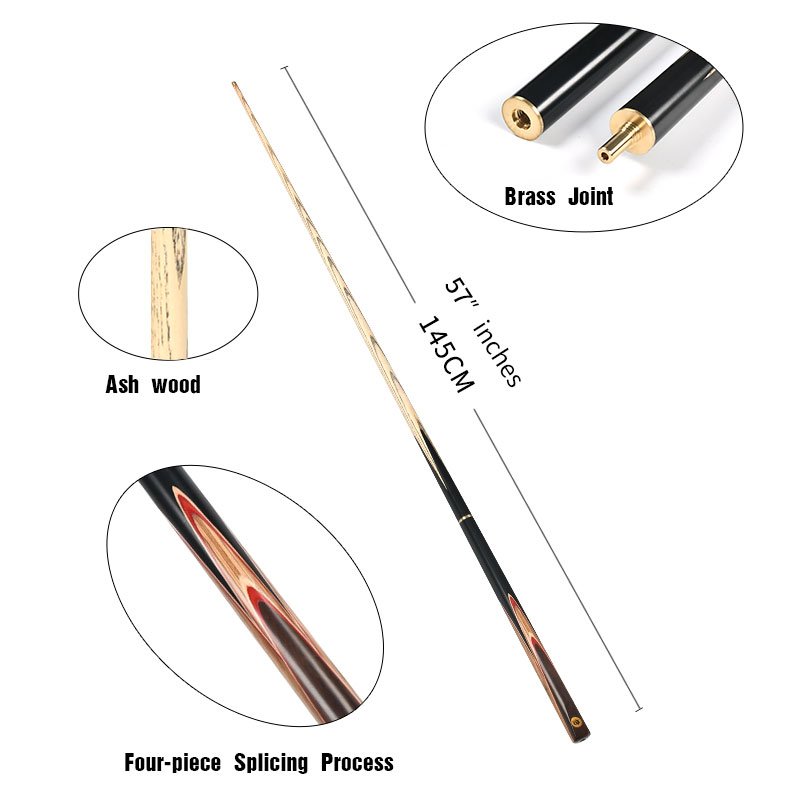 3/4 Jointed Professional 57" Snooker Billiard Pool Cue Sticks with 10mm Tips Billiard Accessories, TP-C2202