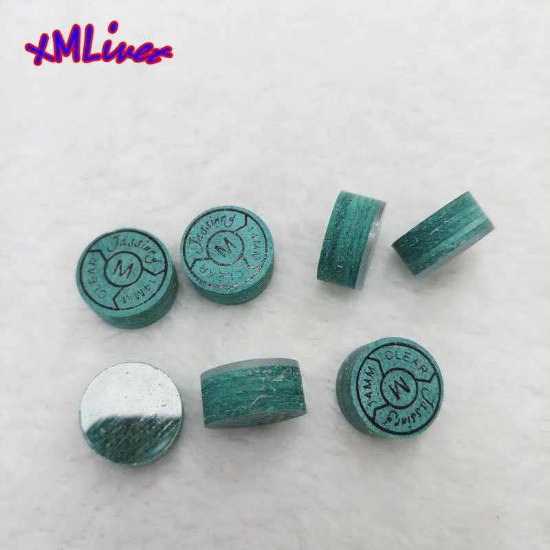 New Green color Pool cue tips 14mm H hardness Snooker Cue Tip 6 layers with cushion Billiard Cue Tip billiard accessories