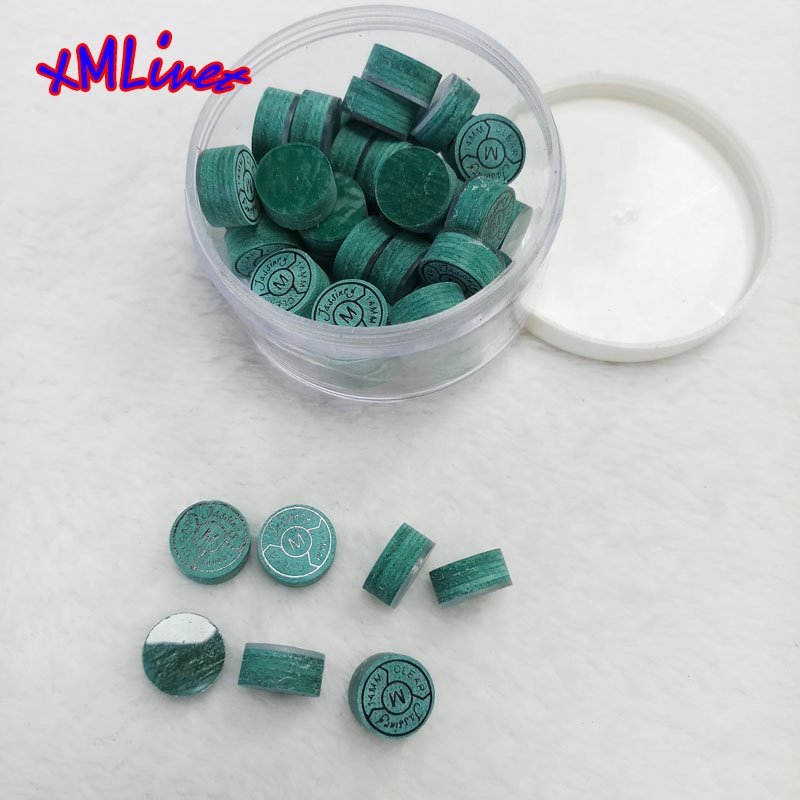 New Green color Pool cue tips 14mm H hardness Snooker Cue Tip 6 layers with cushion Billiard Cue Tip billiard accessories