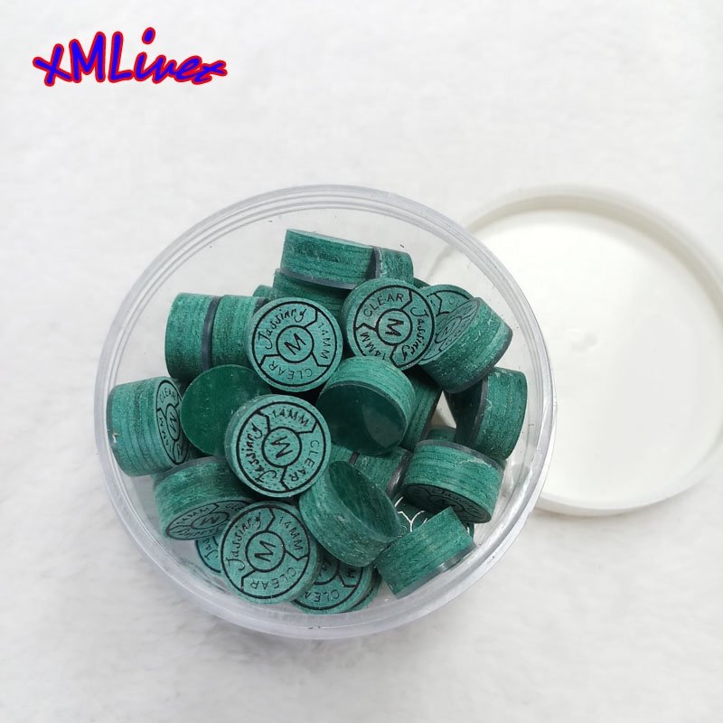 New Green color Pool cue tips 14mm H hardness Snooker Cue Tip 6 layers with cushion Billiard Cue Tip billiard accessories