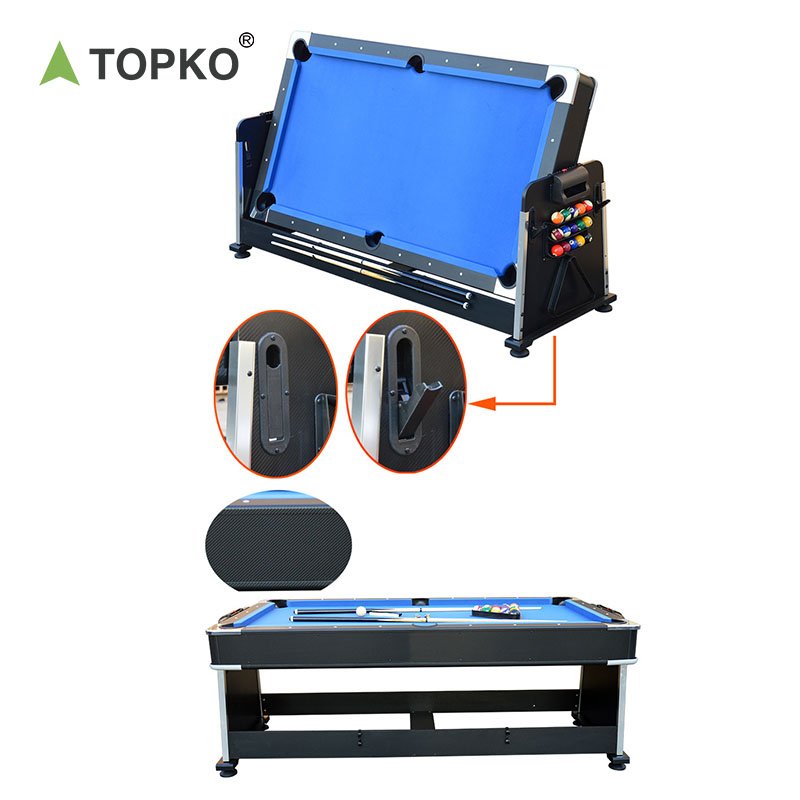 TOPKO All-In-One Luxury Gaming Hub Top-Quality 4-Function Billiards Table for Snooker Pool, & More - Unmatched Experience