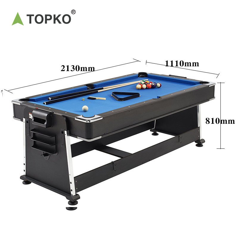 TOPKO All-In-One Luxury Gaming Hub Top-Quality 4-Function Billiards Table for Snooker Pool, & More - Unmatched Experience