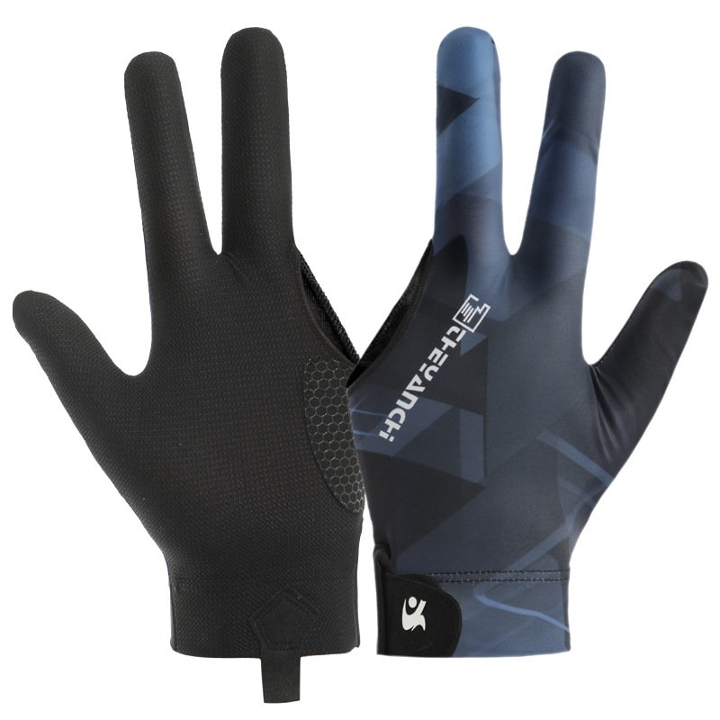 Three Fingers Quick Dry Billiard Gloves Wrinkle Resistant Pool Cue Snooker Gloves For Men Women