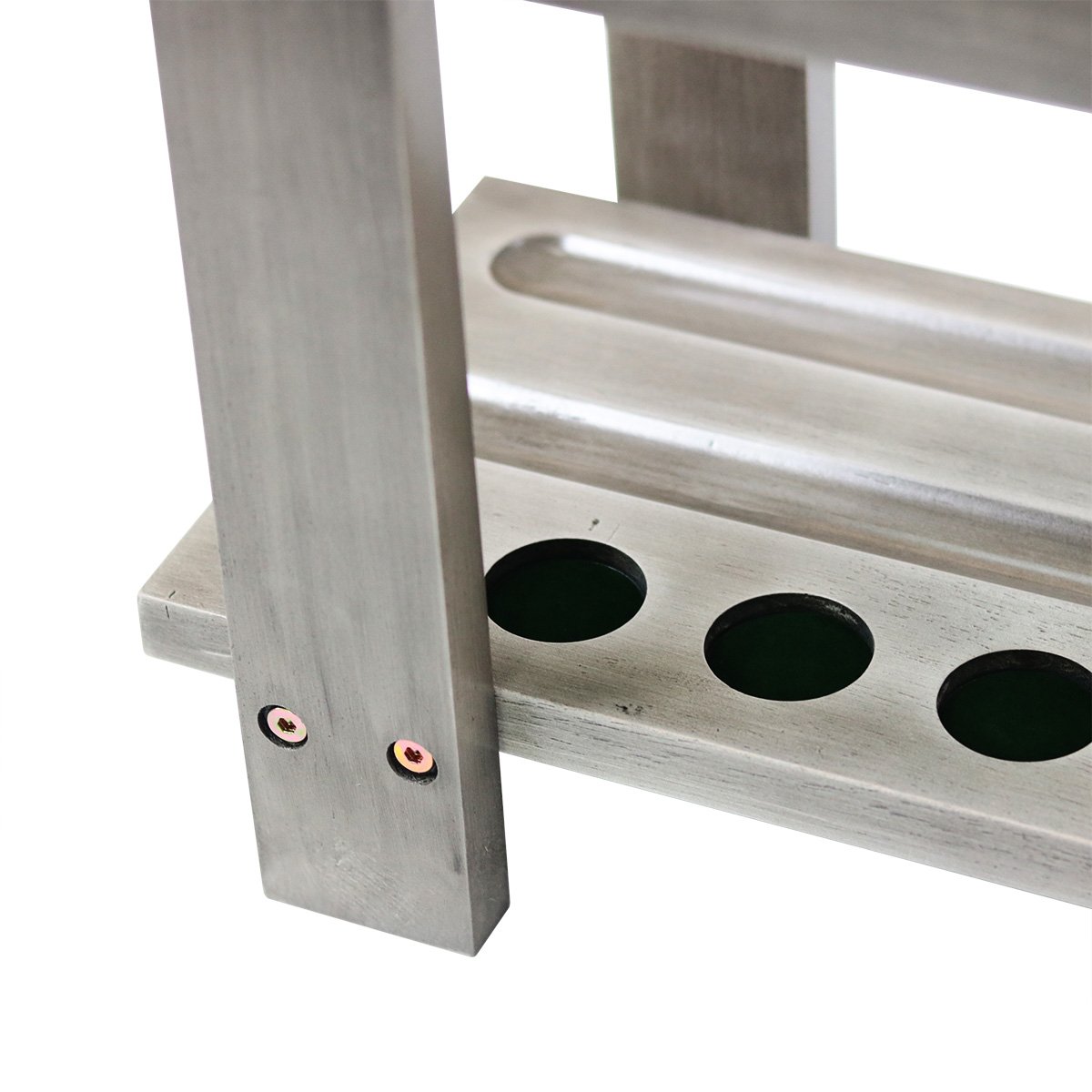 High End Solid Wood Material Grey 10 Holes Billiard Pool Snooker Cue Holder Stand Rack
