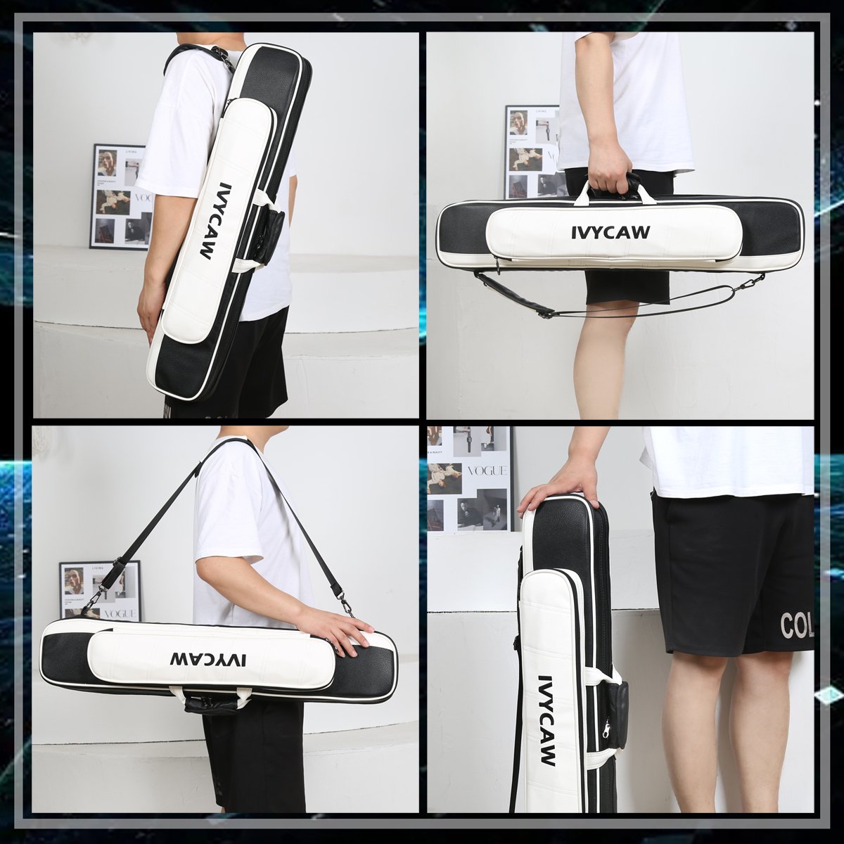 Customize Leather Factory Billiard Cue Case Oem Snooker Billiard Stick Bag Custom Logo Billiard Cue Bag pool Cue Case