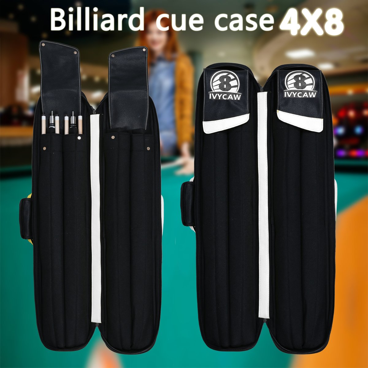 Customize Leather Factory Billiard Cue Case Oem Snooker Billiard Stick Bag Custom Logo Billiard Cue Bag pool Cue Case