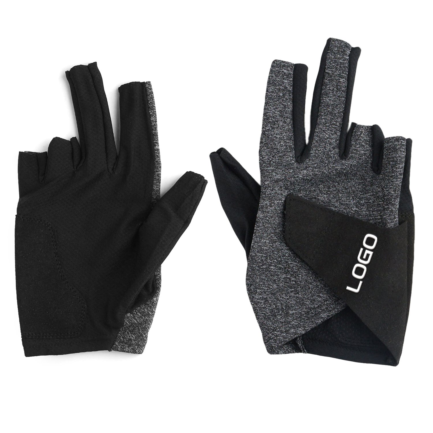 Customized Logo Pool Gloves For Indoor Outdoor Sports Comfortable Snooker Fingerless Billiards Pool Gloves