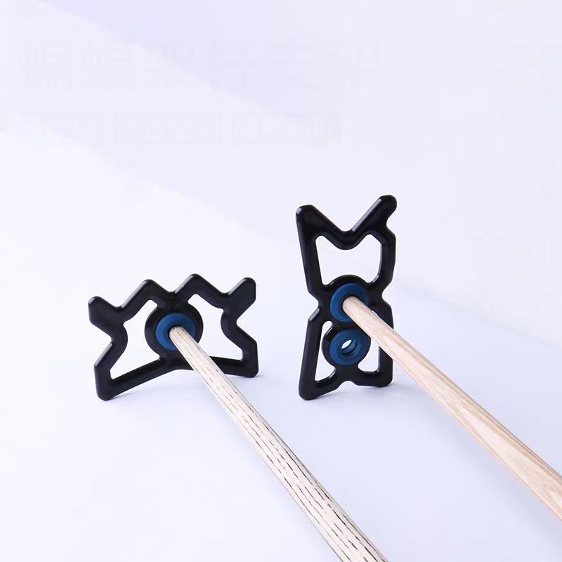 Professional Durable Black Acrylic Billiards Pool cue Rest Head Deer-head Design Cue Stick Bridge