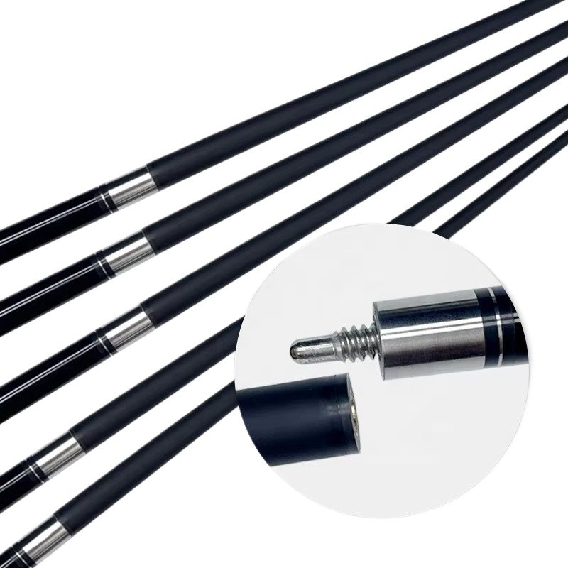 zhuoying carbon fiber pool cue 1/2 Carbon Snooker Cue 13mm Graphite Black Cue