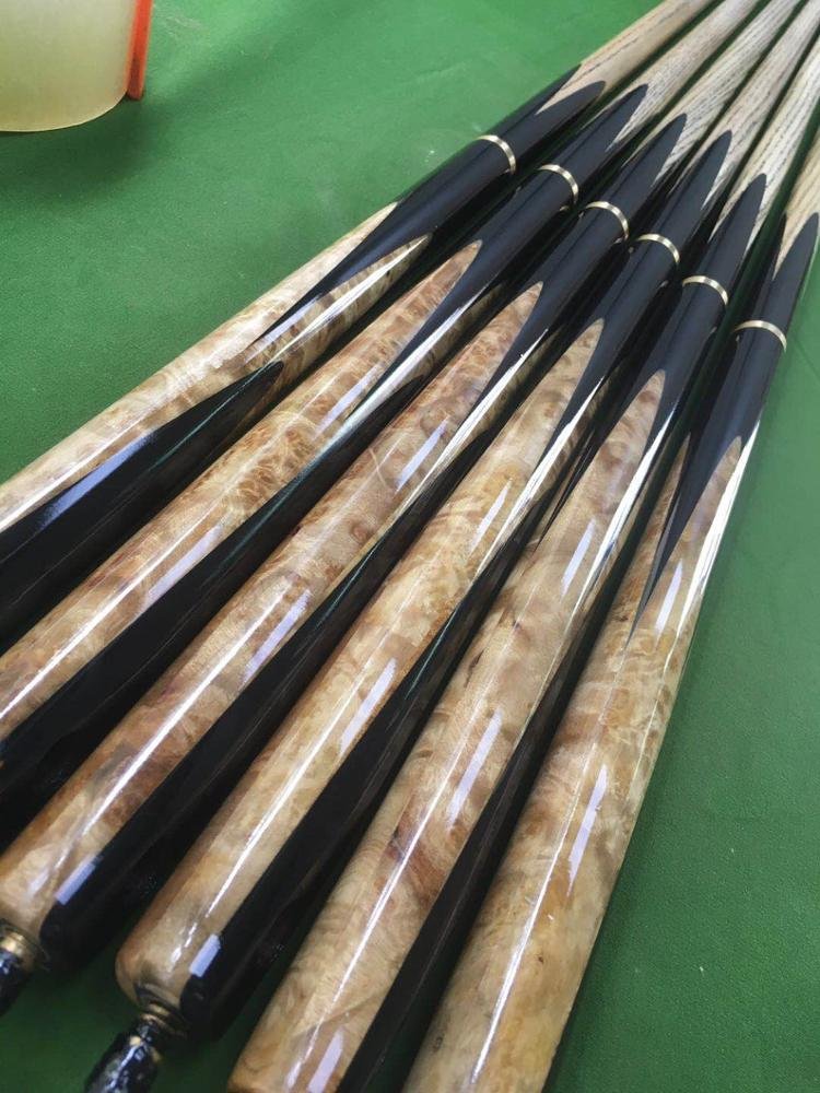Xmlincos custom handmade inlay 57" ash shaft 3/4 jointed cue stick snooker cue billiard pool cue