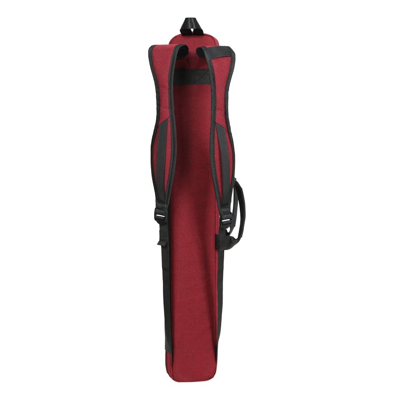 Billiard Cue Stick Carrying Bag 2 Butts 4 Shafts Cue Rack Case Protective PU Leather Pool Cue Case grey red