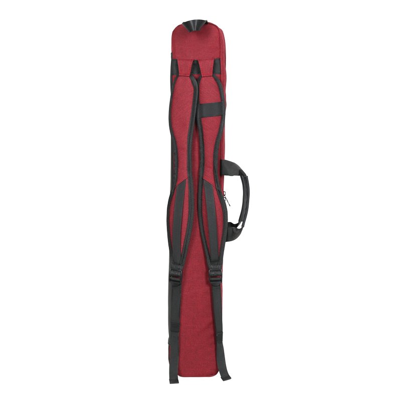 Billiard Cue Stick Carrying Bag 2 Butts 4 Shafts Cue Rack Case Protective PU Leather Pool Cue Case grey red