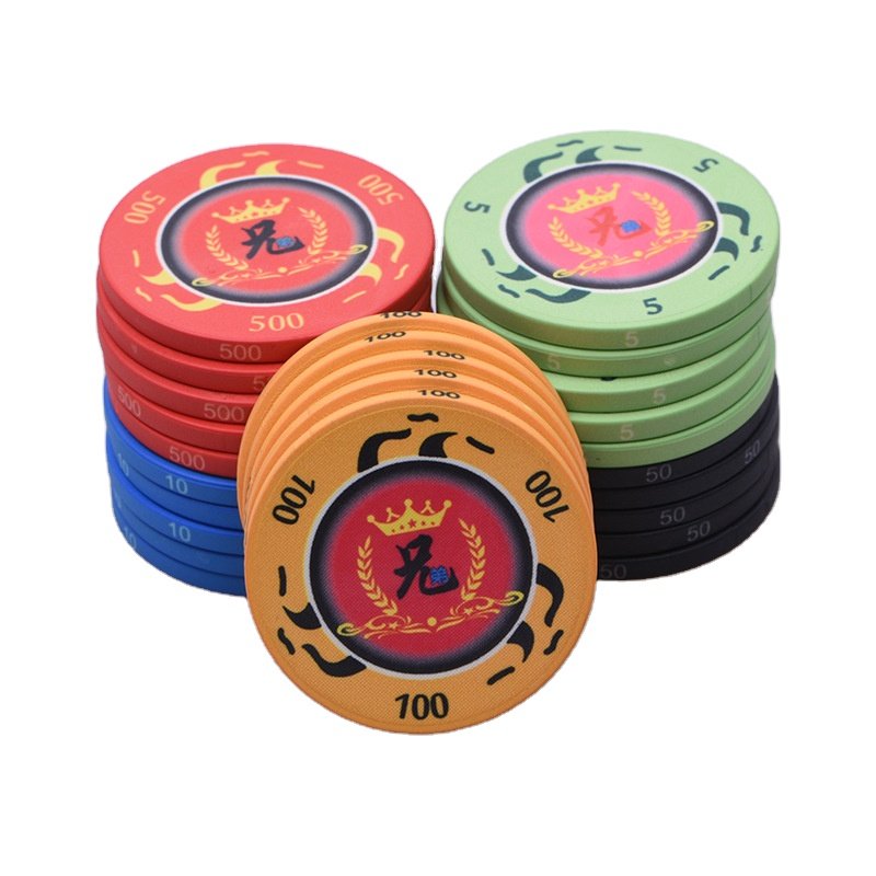 Factory Wholesale High Quality Texture Surface 43mm x 3.3MM EPT Full Custom logo Size Shape Weight 12g Ceramic Poker Chips