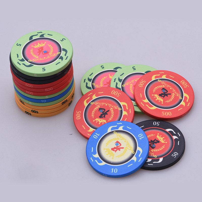 Factory Wholesale High Quality Texture Surface 43mm x 3.3MM EPT Full Custom logo Size Shape Weight 12g Ceramic Poker Chips