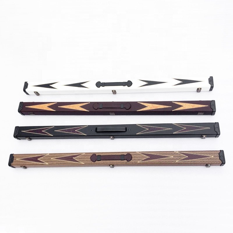 3/4 Piece 122cm Slimline Leather Wooden Cue Case for Snooker & Billiards 2 Compartment 122cm Snooker & Billiard Cue Case