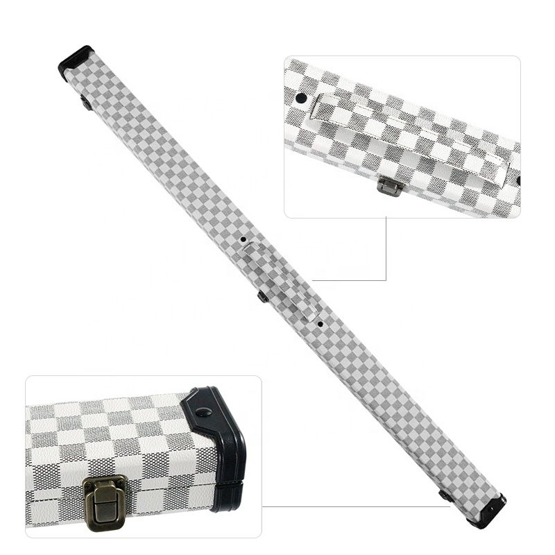 3/4 Piece 122cm Slimline Leather Wooden Cue Case for Snooker & Billiards 2 Compartment 122cm Snooker & Billiard Cue Case